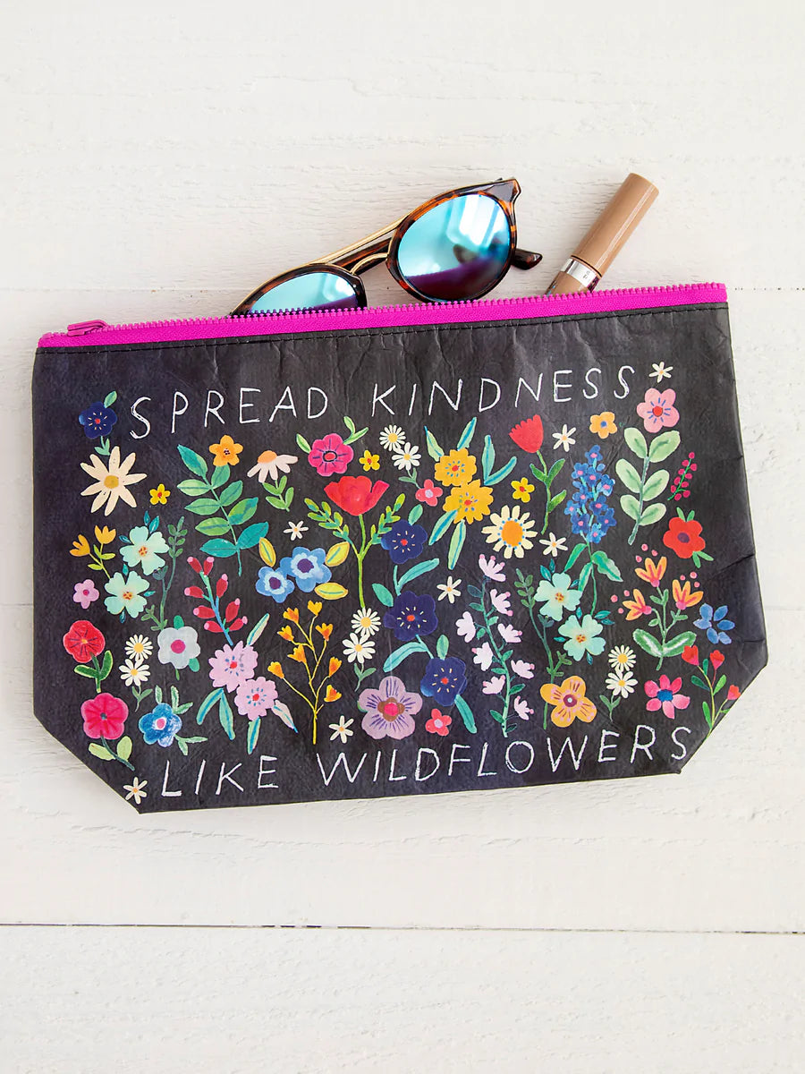 Reversible Zip Pouch Kindness - The Silver Dahlia