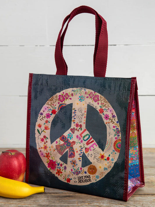 Insulated Lunch Bag Peace Sign - The Silver Dahlia