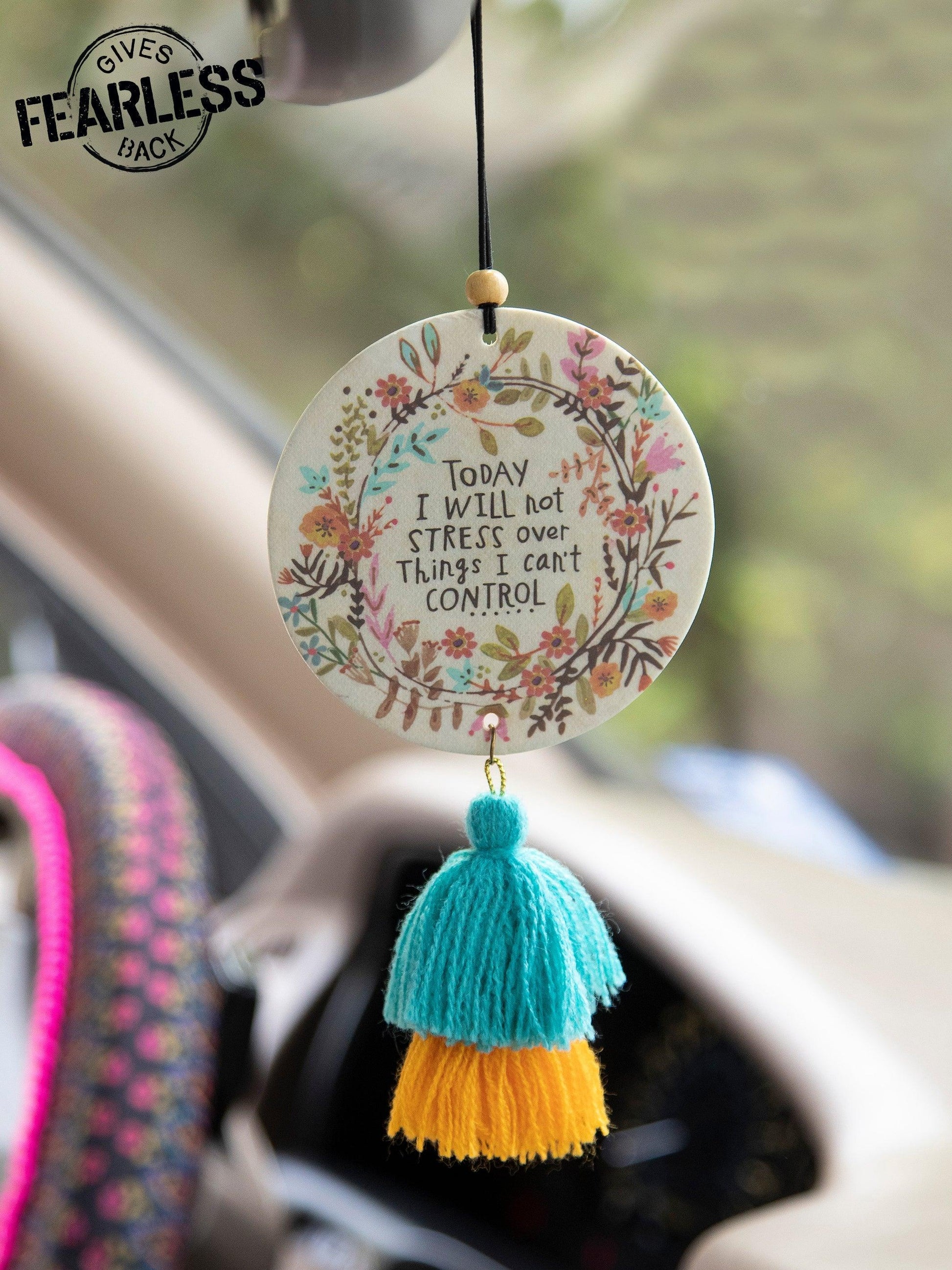 Car Air Freshener - Today I Will Not Stress - The Silver Dahlia