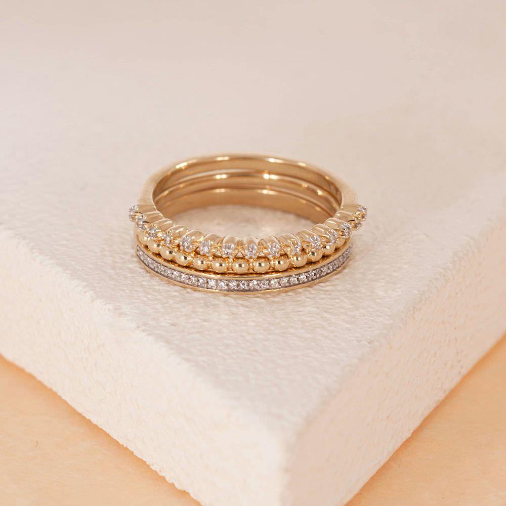 The Space Between Ring Stack-Gold - The Silver Dahlia