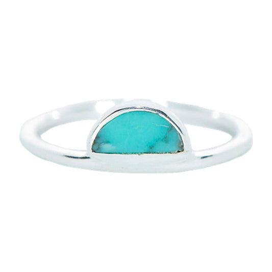 Half Moon Turquoise Ring - The Silver Dahlia