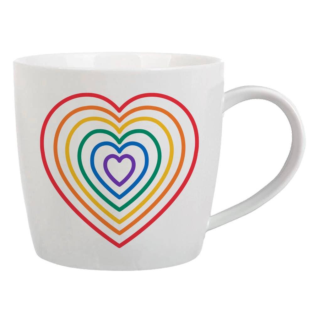 Ceramic Mug | Rainbow Heart - The Silver Dahlia