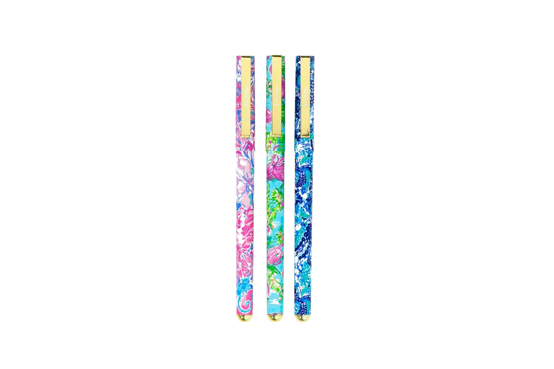 Pen Set Of 3 (Colored Ink), Viva La Lilly - The Silver Dahlia
