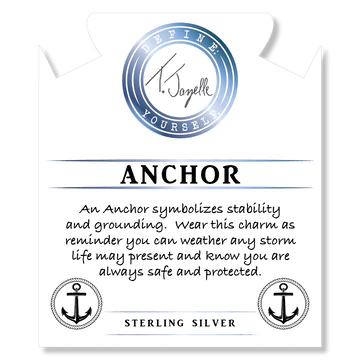 Blue Aquamarine - Anchor Round - The Silver Dahlia