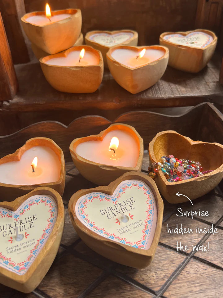 Surprise Candle Heart - The Silver Dahlia