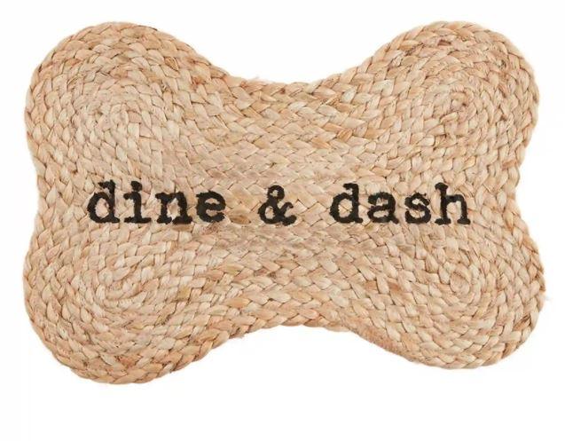 Dine & Dash Jute Dog Bowl Mat - The Silver Dahlia