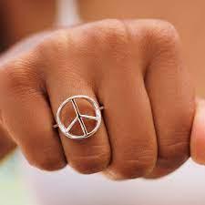 Peace Sign Ring - The Silver Dahlia
