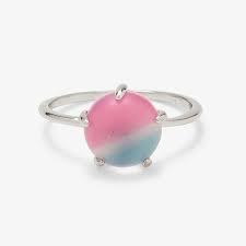Twilight Frosted Glass Ring - The Silver Dahlia