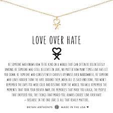 Love Over Hate Necklace-Silver - The Silver Dahlia