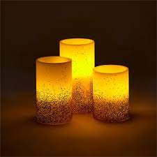 Golden Confetti LED Candle
