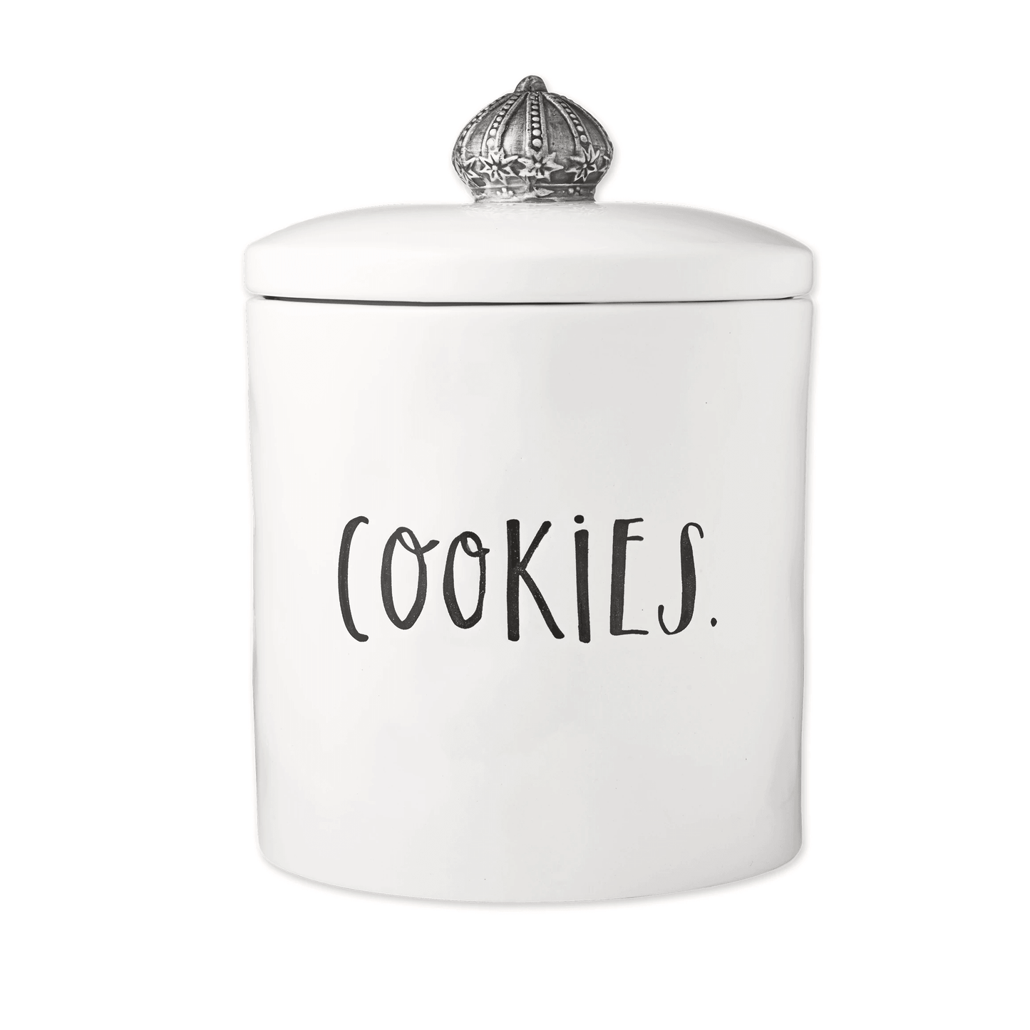 Rae Dunn Stem Print Crown Cookie Jar - The Silver Dahlia