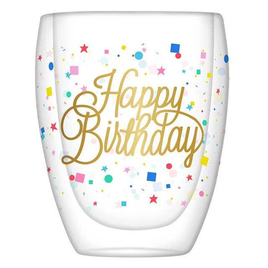 DW Stmls Glass - HBD Confetti - The Silver Dahlia