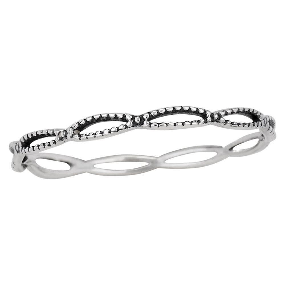 Infinite Grace Sterling Silver Band - The Silver Dahlia