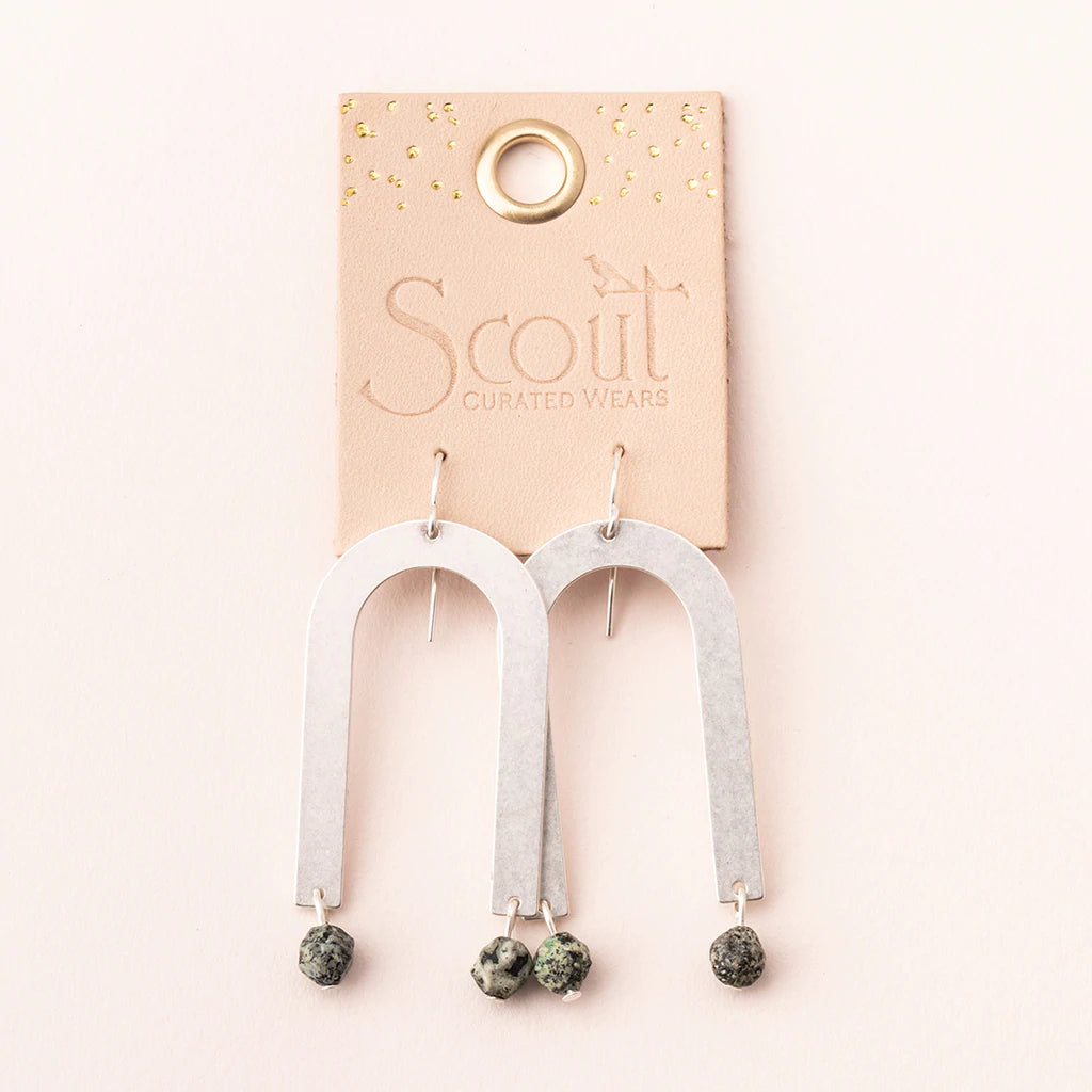Stone Arches Earrings - The Silver Dahlia