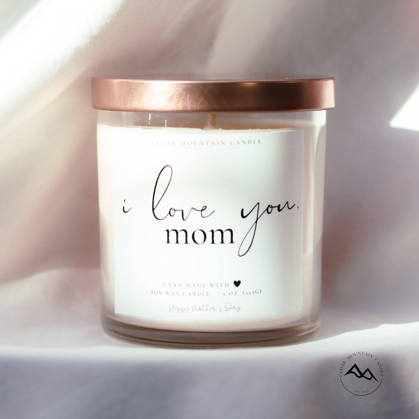 I love you, Mom Soy Candle Fresh Lavender Scent - The Silver Dahlia