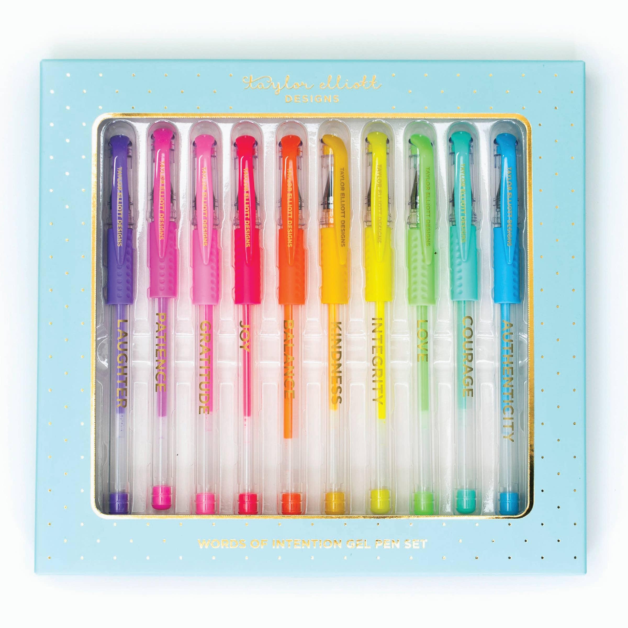 Words of Intention Gel Pen Set – The Silver Dahlia
