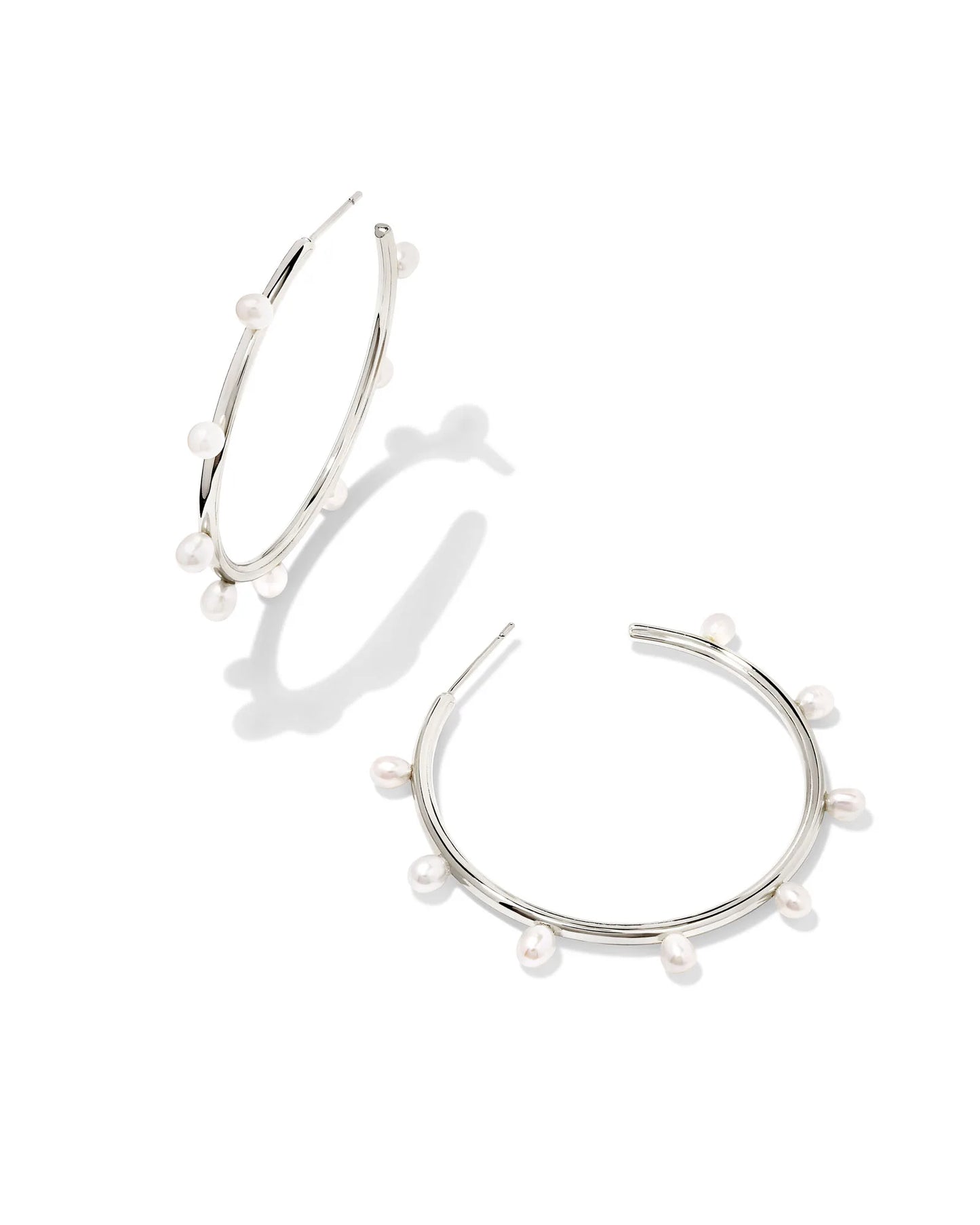 Leighton Pearl Hoop Earrings