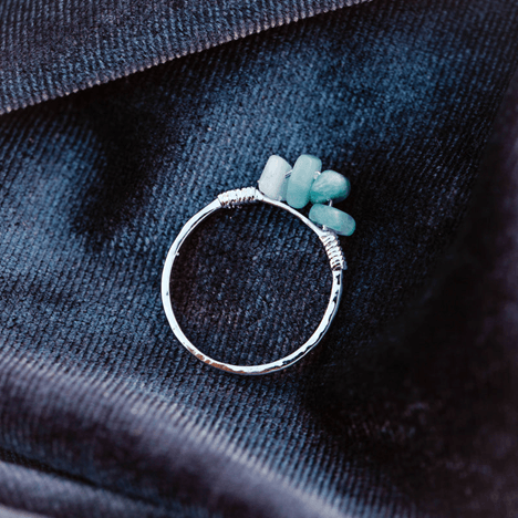 Wire Wrapped Gemstone Ring - The Silver Dahlia