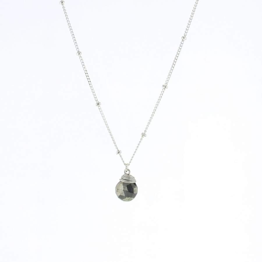 Silver Beaded Briolette Necklace - The Silver Dahlia