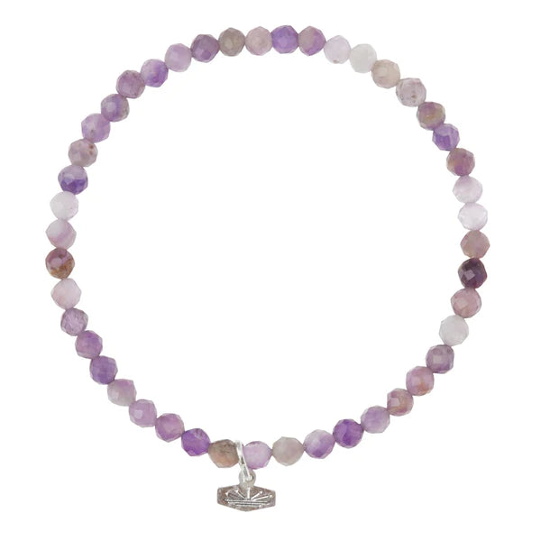 Mini Faceted Stone Stacking Bracelet - The Silver Dahlia
