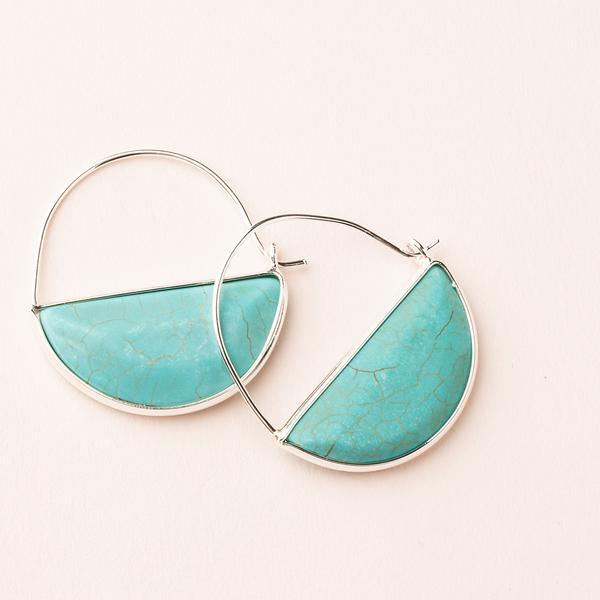 Stone Prism Hoop Earring - The Silver Dahlia