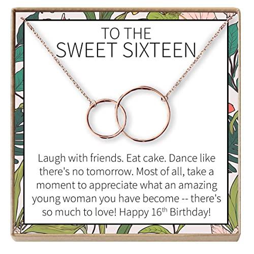 Sweet 16 Necklace- Linked Circles - The Silver Dahlia